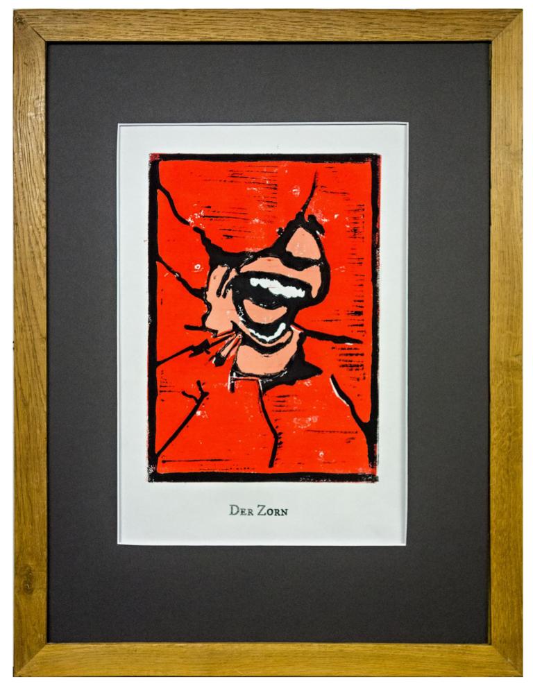 Todsünden<br><small>Der Zorn (Linolschnitt)</small>