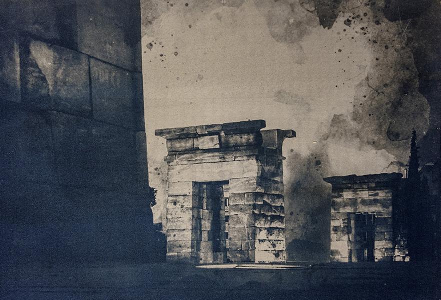 Debod Temple, Madrid<br><small>cyanotype</small>
