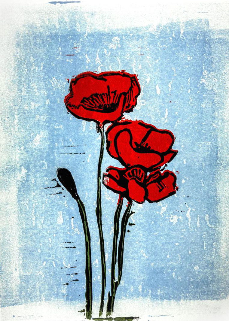 Poppy<br><small>4-tone Linoprint</small>