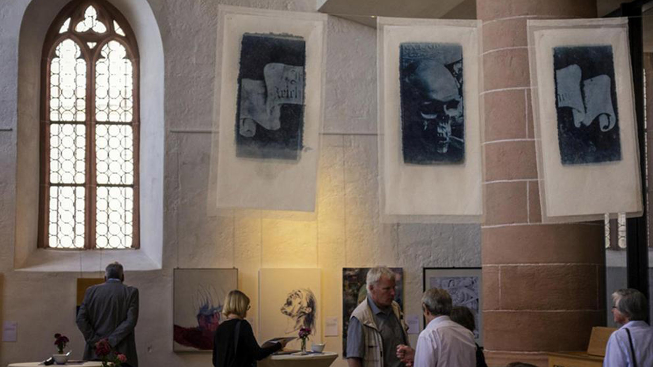 Epitaphs<br><small>Memento mori floating in the church room above the heads of the congregation</small>