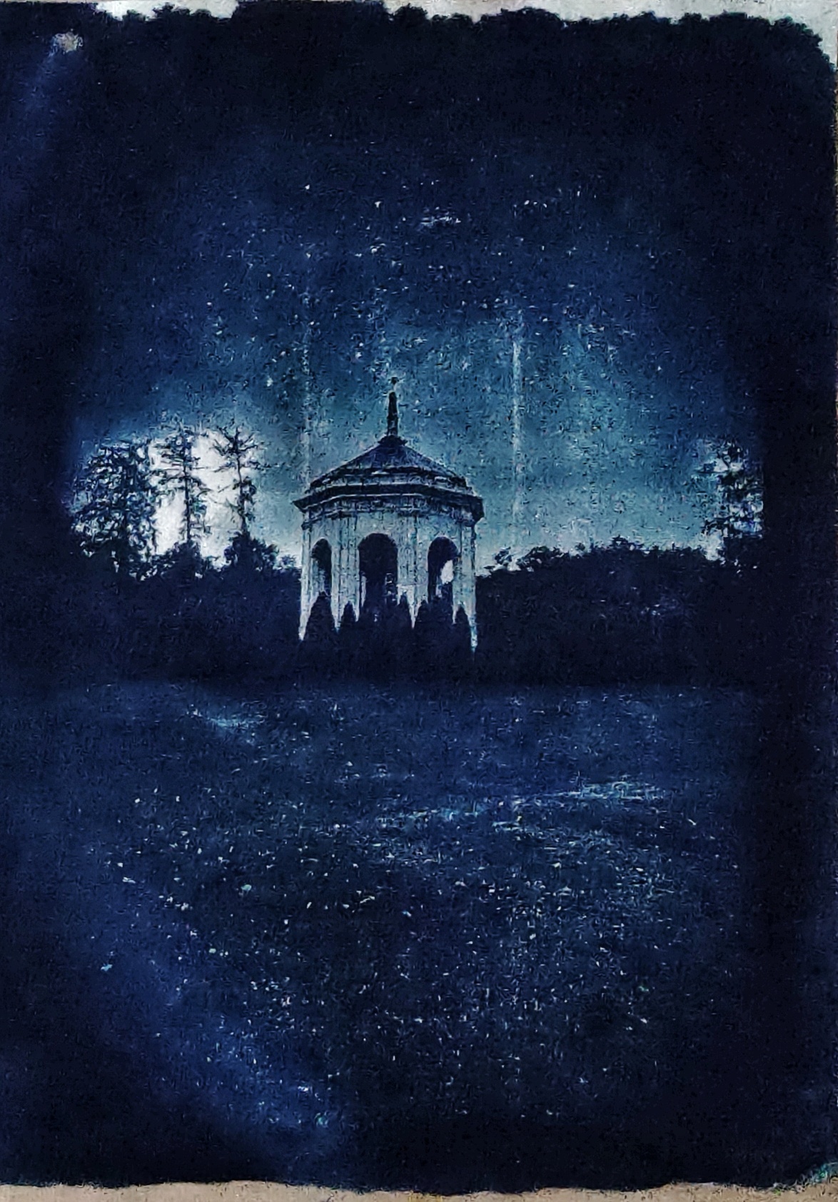 <br>Mausoleum des Fabrikanten Baron Stieber, Roth<br><small>Cyanotypie</small>